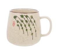 KONTONTY Mug Vintage en Céramique Peint à Main, Tasse à Café Couleur Sable | Capacité Adaptée, Prise en Main Confortable, Surface Lisse et Légère, Usage Quotidien pour Amis et Famille