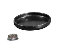 KONTONTY Pot de Fleurs en Céramique Style Chinois Noir, 1 Set