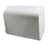 KONTONTY Poubelle à Double Compartiment Tri des Déchets Sec et Humide en Pp Blanc Couvercle Design Simple et Moderne Cuisine et Salon