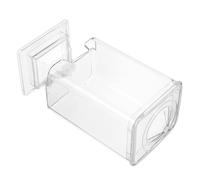 KONTONTY Présentoir Porte-disques Démaquillants en Plastique Transparent, Boîte de Rangement Compacte Anti-poussière Fond Extractible, Support pour Cotons Démaquillants Salle de Bain