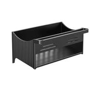 Kontoyo Support pour éponge d'évier de Cuisine, Support en Acier Inoxydable 304 pour évier, Distributeur de brosses à Savon, comptoir avec Plateau de vidange Amovible (Noir)