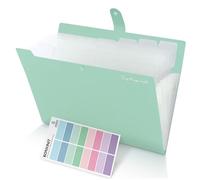 KONVINIT Trieur A4 Organiseur Document Trieur Compartiments Souple Trieur Document Accordeon Plastique Exacompta 8 Compartiments pour Bureau, École, Maison