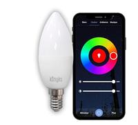 Ampoule LED connectée Wi-Fi + BT, LED E14, Couleurs + blanc réglable - Antalya E14 Max Easy