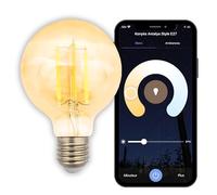 Ampoule Wi-Fi + BT, Blanc réglable, E27, 7W - Antalya Style G80-E27