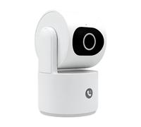 Konyks Camini Care 2 Caméra de Surveillance intérieure WiFi PTZ, 3MP, Bouton d'appel vidéo et Sirène intégrée, Notifications Smartphone, Détection de Mouvement et Bruit, Compatible Google Home et Alex
