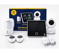 Konyks Pack Alarme avec Panneau de Contrôle Tactile 4.3", Wi-FI et 4G, Compatible Alexa et Google Home, Caméra 3MP, Sirène Intégrée, 21,6 x 16,7 x 7 cm, 880 g
