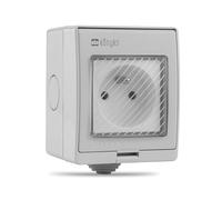 Konyks Pluviose FR Prise extérieure WiFi, Étanchéité IP55, compatible Smartlife et Tuya, Amazon Alexa et Google Home