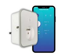 Konyks Prise connectée Priska USB Wi‑Fi + Bluetooth 16A 2 prises USB-A avec compteur de consommation