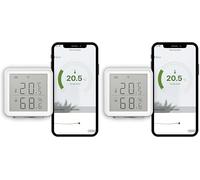 Konyks Termo, Thermomètre Hygromètre connecté Wi-Fi, Lecture à distance, déclenche d'autres appareils Konyks en fonction des mesures, Compatible Alexa et Google Home (Lot de 2)
