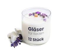 KONZEPT Lot de 12 petits photophores 7 x 8 cm pour bougies chauffe-plat et bougeoirs DIY