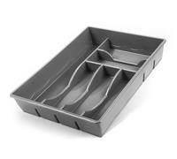 KONZEPT Organiseur de tiroirs pour couverts - 30x39cm Graphite, Idéal pour les petits tiroirs de cuisine