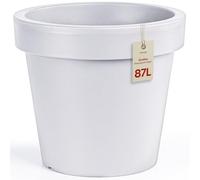 KONZEPT Pot de fleurs 58 cm de diamètre, H 52 cm - Grand bac à plantes extérieur de 87 L en forme conique, Pot de fleurs robuste et stable en plastique, Résistant aux UV et au gel, pour intérieur et