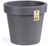 KONZEPT Pot de fleurs de 58 cm de diamètre, 52 cm de hauteur - Grand pot extérieur de 87 l de forme conique, robuste et stable, en plastique, résistant aux UV et au gel, pour intérieur et extérieur