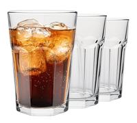 KONZEPT - Set de 6 verres à eau, grands verres, 410ml, Set de verres à boire, empilables - idéal pour les jus de fruits, les cocktails de café glacé, le latte macchiato