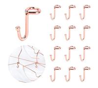 Koobay Cintre à vêtements 36 pièces crochets solides en métal or rose cintres rallonges clips mini cintres en cascade