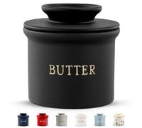 Kook Beurrier avec couvercle, beurre doux à tartiner, beurre français en céramique à laisser sur le comptoir avec ligne d'eau, beurrier, décoration de maison et de cuisine, parfait pour cadeau de Noël