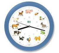 kookoo - horloge animaux de la ferme, modèle en cadre bleu G