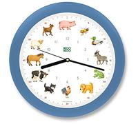 kookoo - horloge animaux de la ferme, modèle en cadre bleu G