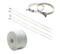 Koolenry Isolation Enveloppe de Tuyau Ignifuge avec 2 Pinces Protecteur de Tuyaux de Conduit de Conduit