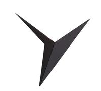 Koolenry Lampe Murale Simple Lampe à LED Intérieure Moderne Forme de Triangle Minimaliste Moderne Lumière Murale de Style Nordique pour Noir