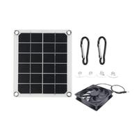 Koolenry Ventilateur D'Échappement Solaire Extracteur à Air Panneau Solaire IP65 Étanche avec Ventilateur D'Échappement Solaire pour Serre, Hangar, Poulet Coop Mini Ventilateur