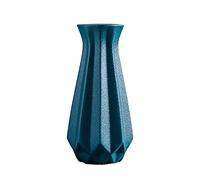 Koomuao Vase en Céramique, 20cm Vases Géométrique Nordique Moderne Vase de Fleur Vase de Table pour Plantes séchées Décoration de Maison (Bleu-B)