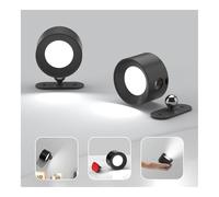 Koopala Lot de 2 appliques murales LED à piles rechargeables, lampes murales avec 3 luminosités, 3 températures de couleur, charge amovible, rotation à 360°, appliques murales sans fil pour lire au