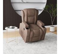 KOOPMAD Fauteuil de relaxation électrique avec USB, marron
