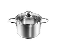 KOPF Faitout induction Josie, Ø20 cm, 3,5 litre, argent, acier inox | Faitout avec couvercle | Tous feux | Graduation intérieure | Marmite compatible four et lave-vaisselle