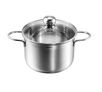 KOPF Faitout induction Josie, Ø24 cm, 6 litre, argent, acier inox | Faitout avec couvercle | Tous feux | Graduation intérieure | Marmite compatible four et lave-vaisselle