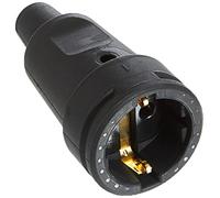 Kopp Fiche électrique femelle 180916009 avec terre PA caoutchouc 230 V noir IP20