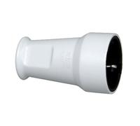 Kopp 182702004 Embout Prise de Courant en matière Plastique avec Terre et Protection Anti-pli Blanc
