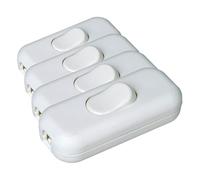 Kopp 191317086 Interrupteur Intermédiaire à Cordon, 1 Pôle, 250 V, 6 A, Blanc (Lot de 4)