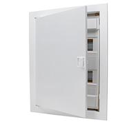 Kopp 340512001 Boîte à fusibles encastrée avec Porte en métal 2 rangées pour 24 Broches Blanc