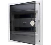 Kopp 346002005 Boîte à fusibles encastrée avec Porte en Plastique 2 rangées pour 24 Broches Gris/Noir