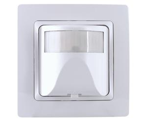 Kopp 808102014 Interrupteur de Mouvement, InfraControl 180 degrés, Appareil Complet, y Compris Cadre de Protection unidirectionnel (Design Paris), UP, IP20, Appareil à 2 Fils, Blanc