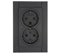 Kopp 929515083 Athenis Plaque pour 2 prises de terre