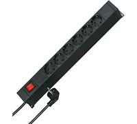 Kopp 931305010 Versal PA professionnel, 2 broches Bel. Interrupteur, wiederanschließbar, 2 m avec fiche mâle coudée schutzk., 250 VAC 16 Amp, noir