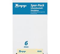 Kopp 945117052 Paris Lot de 6 Prises de sécurité avec Protection Anti-Contacts Accrue