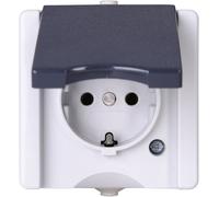 Kopp 947456005 simple Gamme d'interrupteurs pour pièce humide complet Prise 2P+T avec clapet proAQA gris 1 pc(s)