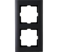 Kopp Athenis 402650069 Cadre de finition pour 2 prises Noir mat