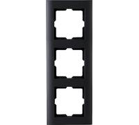 Kopp Athenis 402750062 Cadre de finition 3 prises Noir mat