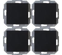 Kopp Athenis 589650058 Lot de 4 interrupteurs universels IP20 Noir mat