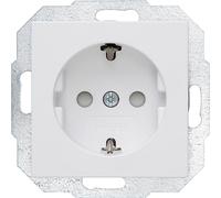 Kopp Athenis 940032084 Prise avec contact de protection, 1 compartiment avec protection anti-contact, 16 A, 250 V~, IP20, blanc arctique, surface mate