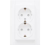 Kopp Athenis 940232080 Prise avec double protection anti-contact 16 A, 250 V ~ IP20, blanc arctique, surface mate