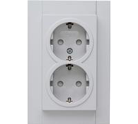 Kopp Athenis 940234082 Prise avec double protection anti-contact 16 A, 250 V ~ IP20 Gris Surface mate
