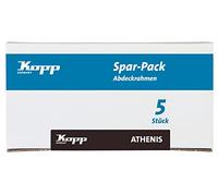 Kopp ATHENIS Lot de 5 cadres de recouvrement double couleur acier - 86 x 157 x 9,5 mm - Cadre pour prises et interrupteurs - Élégant cadre en plastique mat - Cadre pour interrupteur d'éclairage de