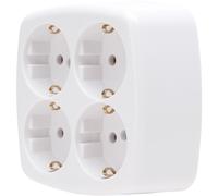 KOPP Bloc multiprise 4x, blanc, sans câble d'alimentation