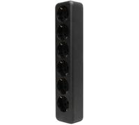 KOPP bloc multiprise 6x, noir, sans câble d'alimentation