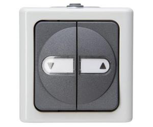 Kopp Blue Electric Bouton-poussoir de stores en saillie pour locaux humides Blocage d'inversion
